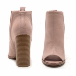 Shoes | Jaxton Peep Toe Bootie Nude | Poshmark